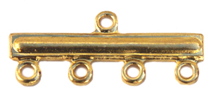 FN CN135 Gold pl. 4 to 1 Connector 23x9mm 4pcs