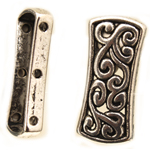 FN CN137 Ant. Silver 3 Double Hole Bar 23x10mm 5pcs FN CN137 Ant. Silver 3 Double Hole Bar 23x10mm 5pcs