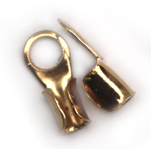 FN NE012 Fold Over Cord End Gold pl. M 40pcs