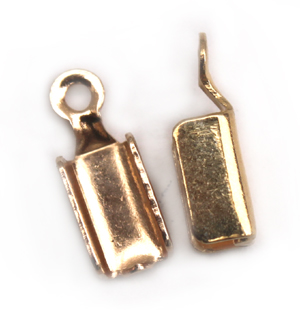 FN NE013 Fold Over Cord End Gold pl. M - L 30pcs