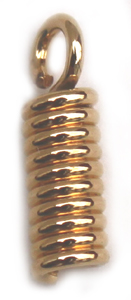 FN NE017 Spring Cord Ends Gold pl. 1.5x8mm 30pcs