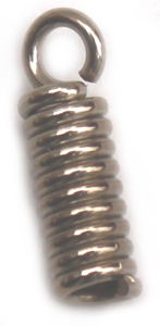 FN NE017 Spring Cord Ends Ant. Silver 1.5x8mm 20pcs