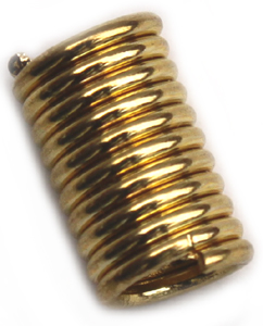 FN NE043 Spring Cord Ends Gold pl. 3.5x9mm 10pcs