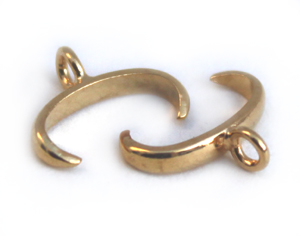 FN PN002 Pincher Bail Gold pl. 9x11mm  12pcs