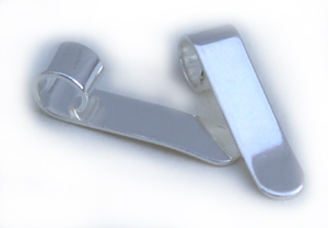 FN PN013 Glue on Bail Silver pl. 4x18mm 3pcs