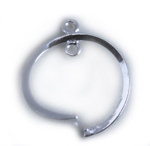 FN PN015 Pincher Bail Circular Silver pl. 18mm 4pcs