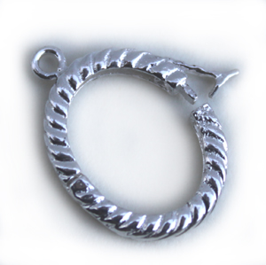 FN PN016 Pendant Clasp Silver pl. 21x16mm 2pcs