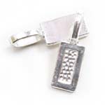 FN PN024 Glue on Bail Silver pl. 7x21mm 20pcs