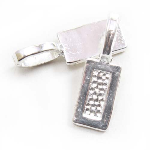 FN PN024 Glue on Bail Silver pl. 7x21mm 20pcs