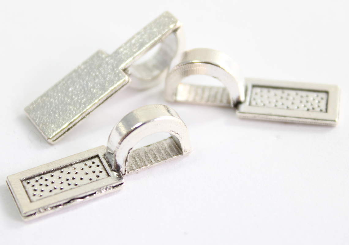 FN PN229 Glue on Bail Silver pl. 25x8mm 20pcs
