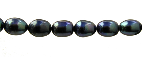 Freshwater Pearls AA Rice Petrol 7mm 1string
