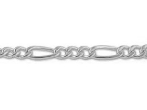 CH FIGARO 3/1 Silver pl. Figaro Chain 1m