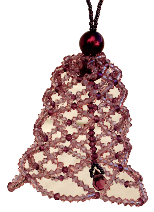 Christmas Bell French Rose / Amethyst Beading Kit