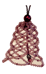 Christmas Bell French Rose / Amethyst Beading Kit