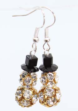 Xmas Earring Kit - Gold Shine Man  1 pair