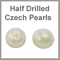 Czech Half Drilled Pearls