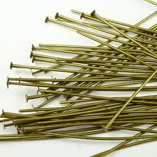 FN HP50AG Head Pin Antique Gold 50mm 5gm