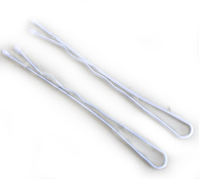 Hair Pin White Colour 4.5cm 10 pcs