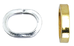 FNNE042 Jump Ring Silver pl. 9.5x7mm 20pcs