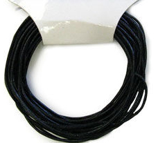 TH LEATHERCORD 1mm Black 5m