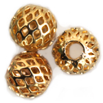 MB107 Gold pl. Round Filigree 9mm 10pcs