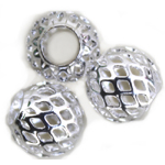 MB107 Silver pl. Round Filigree 9mm 10pcs