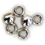 MB108 Silver pl. Doughnut Bead 6x4mm 10pcs