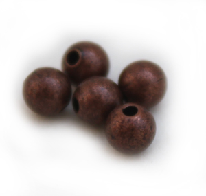 MB115 Ant. Copper Round Bead  4mm 50pcs