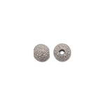 MB109 Silver pl. Round Stardust 8mm 10pcs