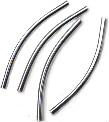 MB182 Silver pl. Tube 35x2mm 10pcs