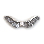 MB219 Angel Wings Ant. Silver 8x25mm 6pcs