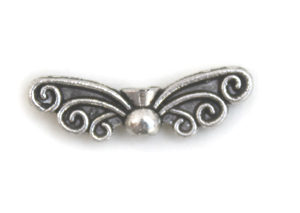 MB220 Angel Wings Ant. Silver 4x13.5mm 10pcs