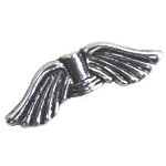 MB245 Angel Wings Ant. Silver 7x21mm 6pcs