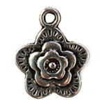 MCH008 Ant. Sil. Flower 15x15mm 5pcs