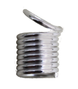 FN NE018 Spring Cord Ends Silver pl. 4.5x5.5mm 30pcs
