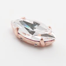 Navette PM4200 Premium Sparkle 10x5mm Crystal / Rose Gold/ Closed Back - 1 pcs