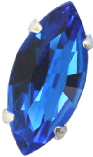 Nav 7192 9000 15x7mm Sapphire /Silver 1 pcs