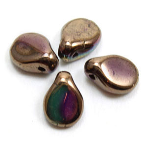 CZ Pip Beads 5x7mm 23980/15780 Chocolate Rianbow 60pcs