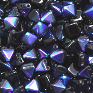 Cz Pyramid Beads 6x6mm 23980/28701 Jet Purple 30pcs