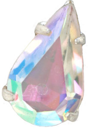 Pear 7192 9050 10x6mm Crystal AB/ Silver 1 pcs
