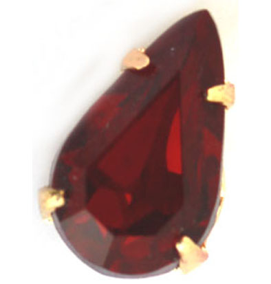 Pear 7192 9050 13x7.8mm Garnet/Gold 1 pcs