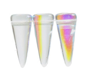 Cz Spike Beads 5x13mm 00030/28701Crystal AB 25pcs