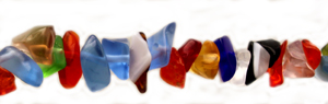 SPS Multi Coloured Glass Chips 5-8mm 32'' string