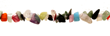SPS Multi Coloured Stone Chips 5-8mm 32'' string
