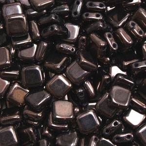 Cz Square Beads 6mm 23980/15726 Chocolate Brown 30pcs