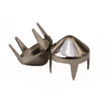ST004 Metal Conical stud Bright Silver 9x5mm 20pcs