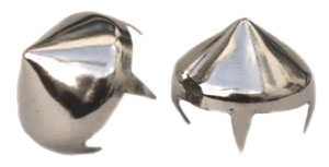 ST006 Metal Cone stud Bright Silver 12.5x10mm 20pcs