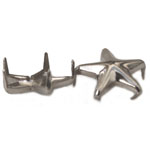 ST010 Metal Star Stud Bright Silver 9mm 20pcs