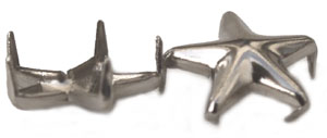 ST010 Metal Star Stud Bright Silver 9mm 20pcs
