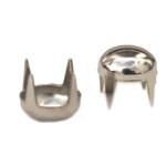 ST011 Metal Round stud Bright Silver 6mm 20pcs